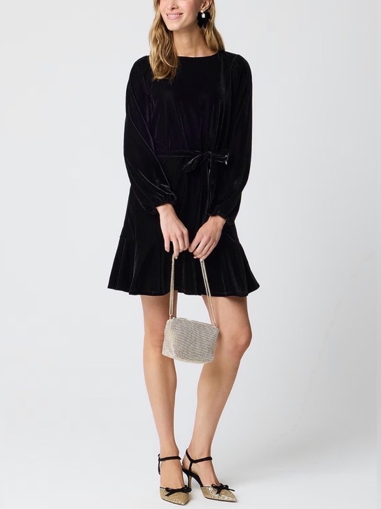 J. Crew Factory Dresses & Skirts - J.Crew Velvet Tie-Waist Mini Dress